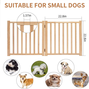 Personalizado Moderno Dobrável De Madeira Pet Gaiola Sólido Animal Botão Indoor Gato Pequeno/Médio Cão Cerca De Metal Plástico Porta Barreira De Aço - Product Image 5