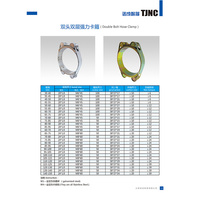 Collier de serrage pour tuyau en acier inoxydable TJNC à double boulon, zingué, avec garantie de 3 ans