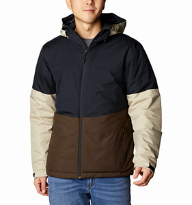 Nouvelle veste universitaire en jean déchiré et délavé pour homme, coupe ample, imperméable, à capuche, col à revers, poches zippées, style décontracté pour jeunes - Product Image 1