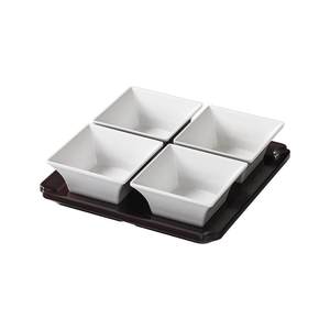 <b>Melamine</b> Serving Trays 4 Compartment Rectangular For Snacks Fruits Hotel Use - Product Image 5