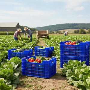 KE 921 Full Perforated HDPE/Polypropylene Euro <b>Crate</b> Heavy Duty Stackable Industrial Storage Agriculture Harvest Use Recyclable - Product Image 3