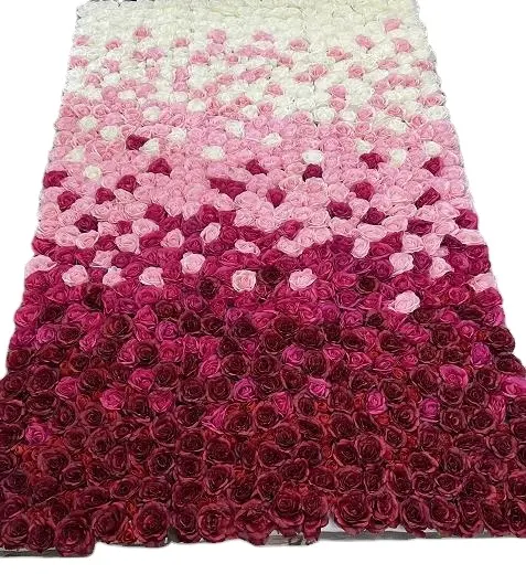 QSLH-V0113 Nhân Tạo Silk Cuộn Lên Hoa Tường Wedding 3D Flower Tường Backdrop Đối Với Trang Trí Nội Thất