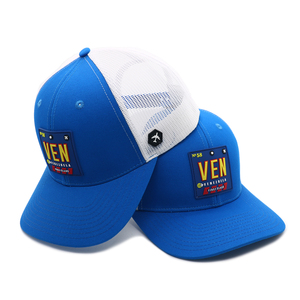 โรงงานผลิตหมวกแก๊ปแบบ OEM ODM 6 แผง ทรง Trucker แบบกำหนดเอง สไตล์ Richardson 112 พร้อมโลโก้ป้ายยาง โพลีเอสเตอร์ตาข่าย หมวกกีฬาสองสี - Product Image 1