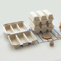 Récipient à tacos jetable biodégradable portable personnalisé Boîte à tacos à 3 compartiments avec couvercle