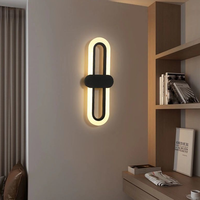 Lampu Dinding LED, lampu tembok minimalis bentuk Oval untuk latar belakang ruang tamu, Kamar Tidur