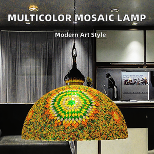 Lustre moderne artisanal multicolore en mosaïque - Suspension unique - Product Image 2