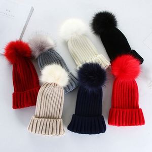 Womens Winter Ribbed Beanie Crossed Cap Chunky Cable Pompom Soft Warm Pom Knit <b>Hat</b> Promotion Gift - Product Image 1