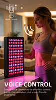 Panneau de photothérapie de bureau à commande vocale, dispositif de thérapie par lumière rouge LED infrarouge, spectre multiple, prise US, soulagement de la douleur, soin de la peau