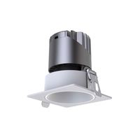 Plafonnier encastré noir IP44 en aluminium, dimmable, spot LED COB, 3500K blanc chaud, durée de vie de 50 000 heures, utilisation hôtelière, garantie 3 ans