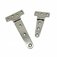 Charnière de porte en forme de T polie miroir 100mm en acier inoxydable 316 pour bateau Yacht bateau RV