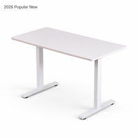 Nouveau modèle populaire 2026 : Cadre de bureau assis-debout robuste à moteur unique, colonne inversée à 2 niveaux, réglable en hauteur, pour table de bureau électrique