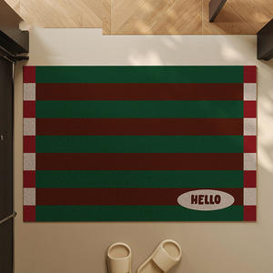 Alfombra de Entrada para el Hogar, Rectangular, Antideslizante, de Seda, Fácil de Limpiar, con Diseño de Letras 'Hello' - Product Image 1