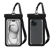 Étui de protection pour téléphone étanche IPX8 6,8 pouces 30m, pochette transparente pour téléphone portable pour activités de plein air, plage, surf, natation