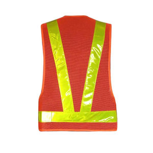 Haute visibilité gilet de travail sécurité vêtements de travail hommes chaussée réfléchissant haute visibilité vêtements de travail Fluorescent Orange et vert gilet - Product Image 6