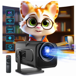 Proyector Inteligente HY320 de 300 <span class=keywords><strong>ANSI</strong></span> Lúmenes, 1080P, Reproductor de Video con Transmisión Android, Proyector para Cine en Casa, Regalo, HY300 - Product Image 1