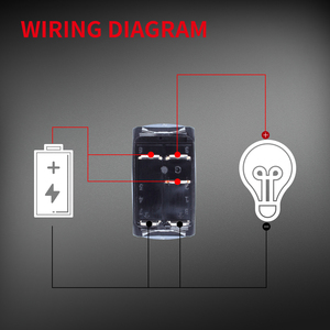 Interrupteur à bascule marin et interrupteur à bascule 12V 24V, série Carling L double LED momentané 20A 5 broches IP66 pour klaxon de voiture - Product Image 4