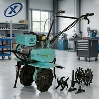 Motocultor de Gasolina de 7HP, 170F, con Transmisión por Correa, Mini Cultivador Rotatorio, Tractor de Jardín, para Labranza Agrícola en Pequeñas Granjas