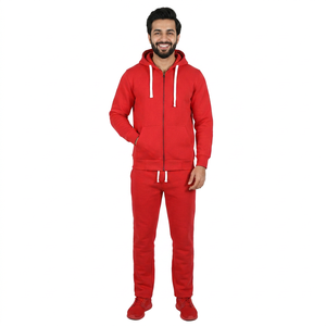 Trajes Deportivos Profesionales de Algodón y Poliéster Directo de Fábrica, Tallas Grandes, Mangas Largas, con Capucha, Color Sólido, 100% Algodón para Invierno, Gran Venta - Product Image 1