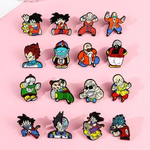 16 disegni DBZ spille Vintage donna Vegeta Goku spilla in lega di metallo distintivo per cappello abbigliamento decorazione Pin accessori