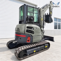 Mini-excavatrice NIMBUS avec système hydraulique à détection de charge, haute efficacité de travail pour l'aménagement paysager, livraison gratuite