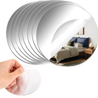 Miroir de table rond en acrylique doré pour la décoration de gâteaux et de banquets, vente en gros