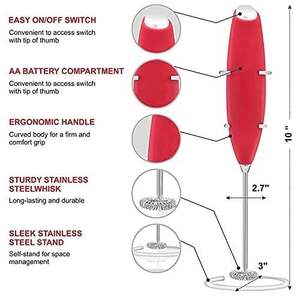 오리지널 친환경 우유 거품기 304 스테인리스 스틸 핸드헬드 거품기 음료 믹서 커피 카푸치노 말차 미니 거품기 - Product Image 3