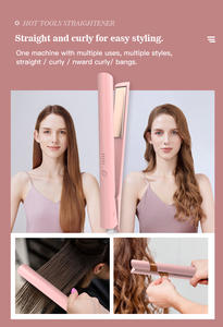 مكواة شعر سيراميك احترافية ثنائية الجهد للتمليس والتجعيد مع تسخين سريع PTC وشاشة LED وحماية إيقاف تلقائي للطاقة - Product Image 5