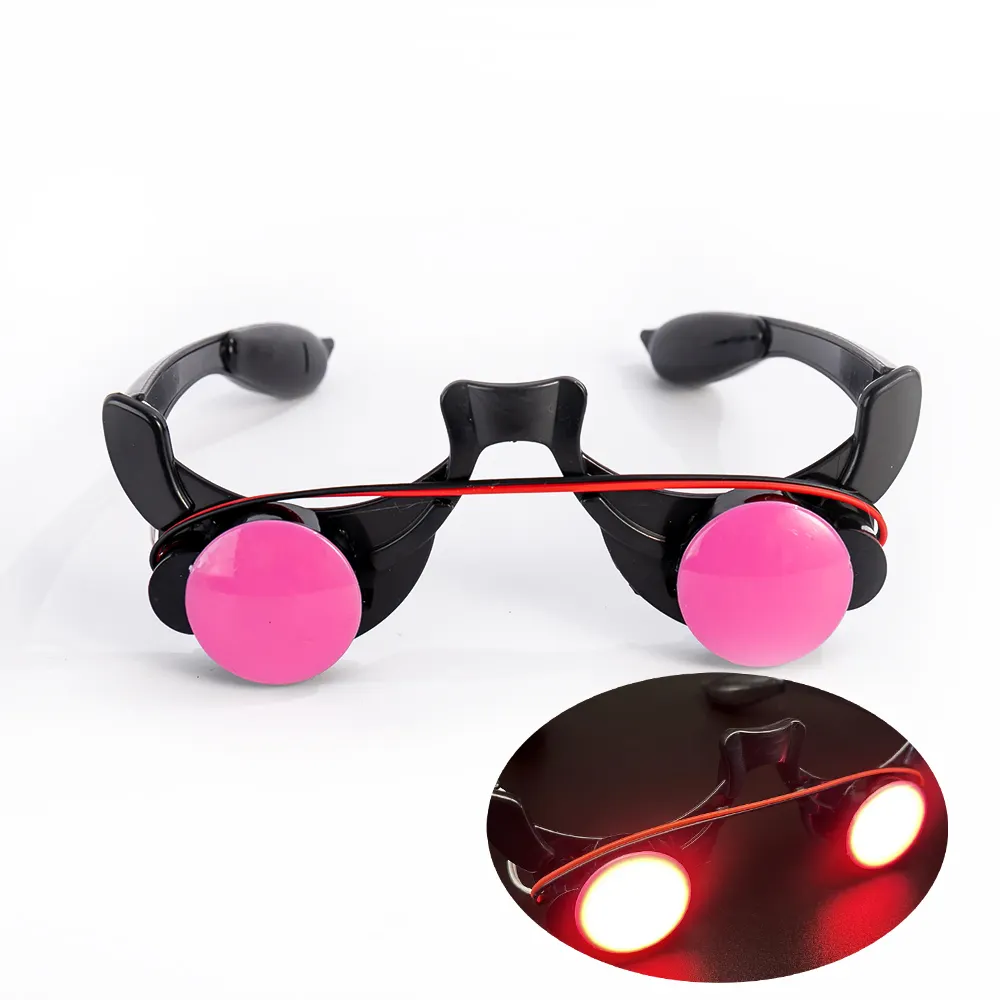 Neue Brillen gruselige rote Augen Mähdrescher leuchtende Brillen Led COS leuchtende Brillen Partyzubehör