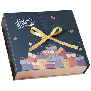 Boîte cadeau surprise de luxe haut de gamme en carton gaufré avec pelliculage brillant, boîte mystère de vacances pleine de surprises - Product Image 1