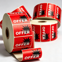 Rouleau d'autocollants en papier personnalisés, durables, imperméables, résistants à l'huile, écologiques, autocollants adhésifs, impression de logo de marque privée, emballage de produits