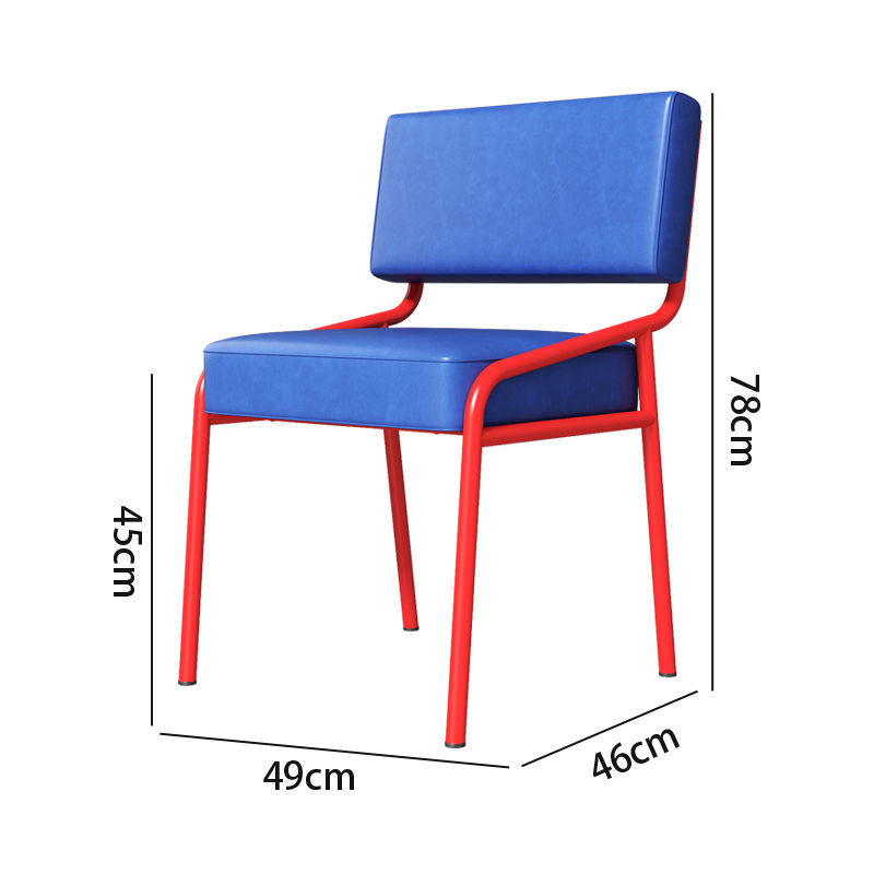 Pieds rouges - Coussin bleu - Dossier bleu
