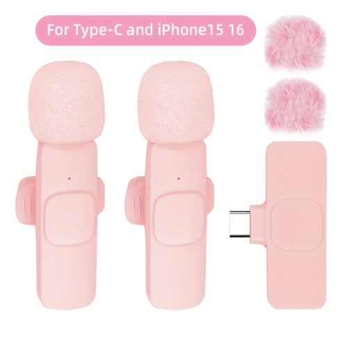 New Professional Wireless Mini Microphone for iPhone Android for BT Lavalier Lapel Microphone for Video Recording YouTube