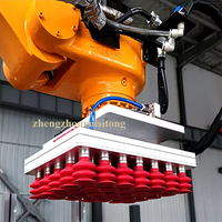 Gripper Robot Pneumatik Otomatis Baru untuk Palletizer Kantong, End Effector Pengemas Kantong 50kg, Cocok untuk Kantong Anyaman dan Bubuk