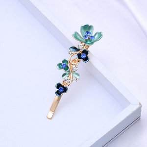 Barrettes à cheveux vintage personnalisables <span class=keywords><strong>pour</strong></span> femmes, épingles à cheveux décoratives en métal doré, pinces à cheveux à motif floral - Product Image 4