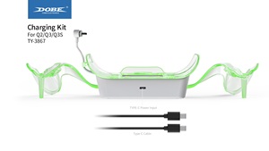 Base éclairée de charge de <span class=keywords><strong>casque</strong></span> Type-C Charge rapide avec indicateur LED Dock de charge pour accessoires <span class=keywords><strong>Oculus</strong></span> <span class=keywords><strong>Quest</strong></span> 2/<span class=keywords><strong>3</strong></span>/3S <span class=keywords><strong>VR</strong></span> - Product Image 3