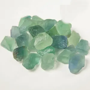 批发粗糙宝石标本绿色萤石水晶原石矿物能量石出售