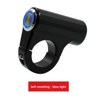 Juego de interruptores de manillar para motocicleta de aleación de aluminio con anillo de luz, bocina, faro y foco, piezas de modificación