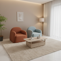 Canapé individuel moderne, fauteuil d'appoint confortable en velours, pivotant, hauteur réglable, chaise longue, salon, chambre à coucher, meubles en bois