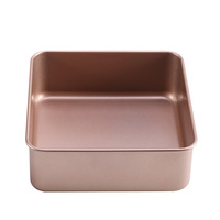 Moule à gâteau carré en acier inoxydable Kingwise, ustensile de cuisson antiadhésif, moule à pain épaissi, compatible four, lave-vaisselle et micro-ondes