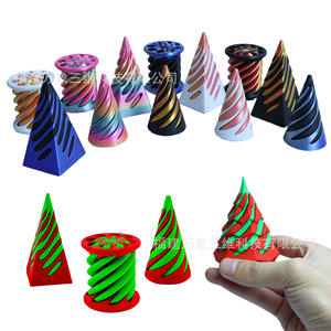 Cross-Border 3D Imprimé Spirale Cône Pyramide Sculpture Creative Décompression Cadeau Fidget Spinner Jouet pour <span class=keywords><strong>Amazon</strong></span> Best-Seller - Product Image 1