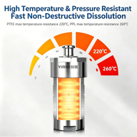 Équipement de laboratoire, autoclave hydrothermique haute pression haute température, réacteur avec revêtement en téflon PTFE pour échantillons chimiques