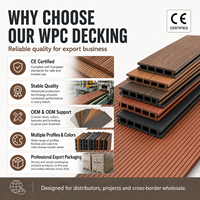 Planches de terrasse en WPC modernes antidérapantes pour une utilisation en extérieur dans le jardin, la cour et la piscine, imperméables et ignifuges
