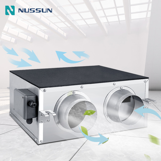 220V Wall Mounted Ventilation Fans PM2.5 Hepa Filter Multi-connection Air Duct Box Fan