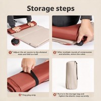 Matelas gonflable auto-gonflant pour le camping, matelas pneumatique double, tapis de couchage imperméable, pompe portable, matelas gonflable d'extérieur