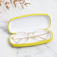 Étui à lunettes rigide imprimé motif bonbons, boîte de rangement portable en cuir PU pour lunettes, étui à lunettes personnalisé avec logo pour lunettes optiques