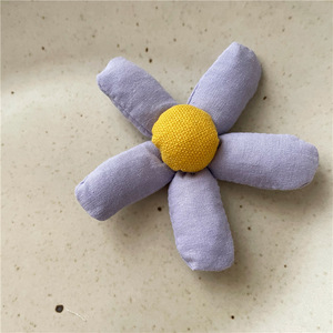 3D tela flor ropa DIY materiales hechos a mano girasol pelo cabeza cuerda Accesorios - Product Image 4