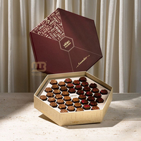 Crème glacée pistache personnalisée en forme d'hexagone Baklawa boîte arabe Bonbons boîtes avec trempette Sauce tasse de luxe boulangerie emballage boîte