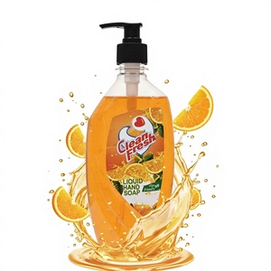 Fresh Hand <b>Soap</b> Liquid with Orange Fragrance Pump Bottle Deep Cleansing Formula Keeps Hands Soft Clean and Refreshing - Product Image 1