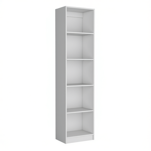Bibliothèque blanche Home Xs à 5 niveaux, design fin, pour usage professionnel - Product Image 1