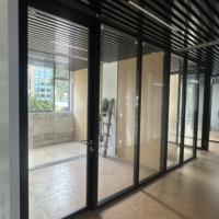 Panneau de séparation de bureau modulaire en acier courbé, mur en verre dépoli insonorisé et mobile, écologique, anti-corrosion, garantie 5 ans